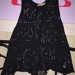 Black knit tank top